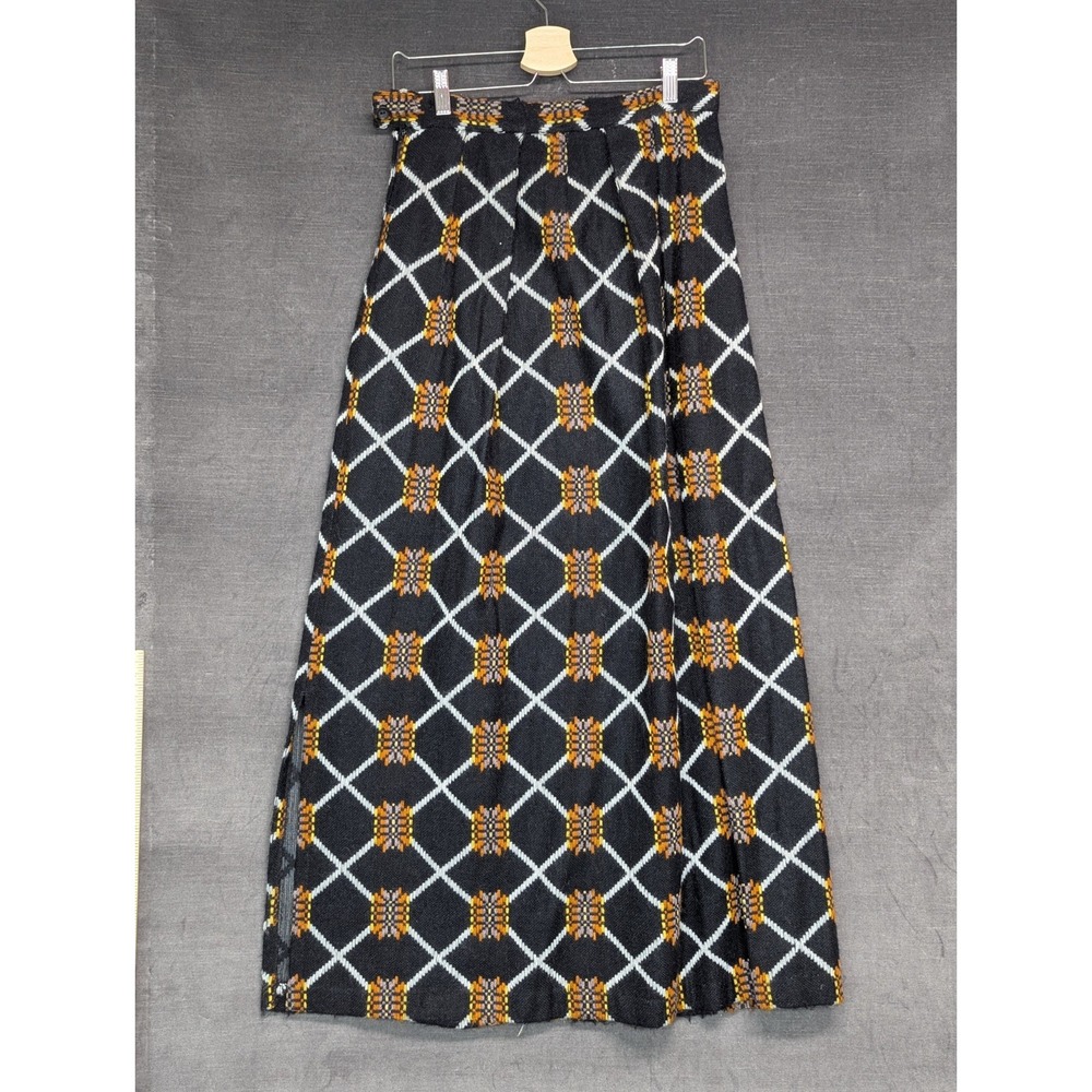 Retro Knit Maxi Skirt Beeline Fashions Boho Mod Fashion Hippy Earthy Vtg Size 16